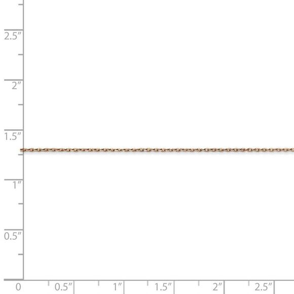 0.8mm 14k Rose Gold Solid Diamond Cut Cable Chain Necklace, 18 Inch - Picture 5 of 8
